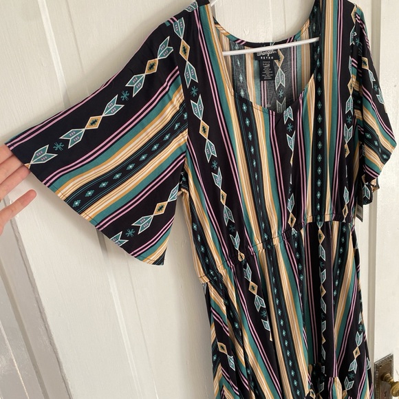 Wrangler Retro ladies hi lo aztec striped dress size large NWT - Picture 9 of 10